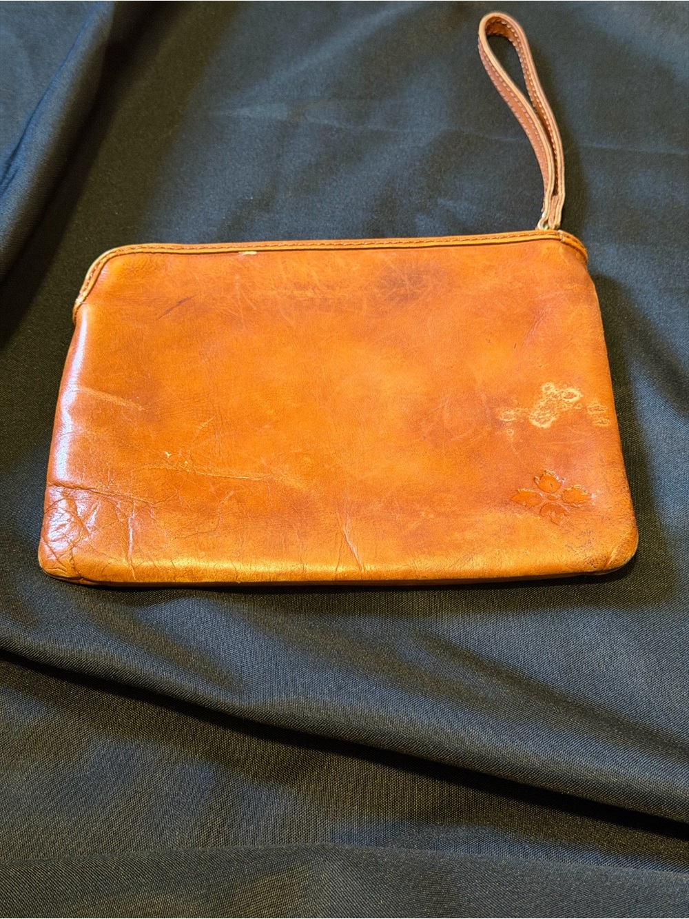 Patricia Nash Woven Leather Wristlet - Cognac Brown - Picture 6 of 11